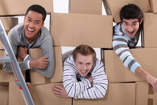 Fully packed boxes ready for transport by Ealing removalists