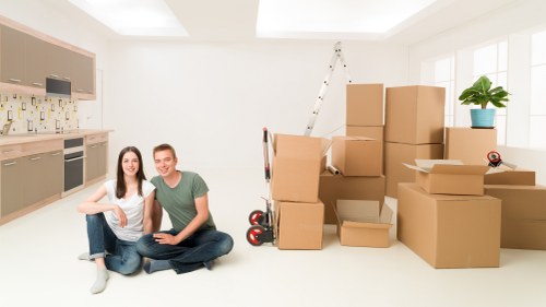 Climate-controlled storage unit interior
