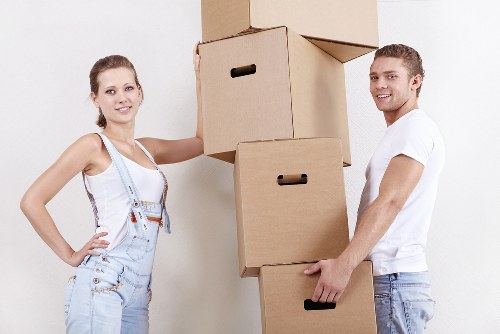 Customer support representative assisting with furniture pick-up